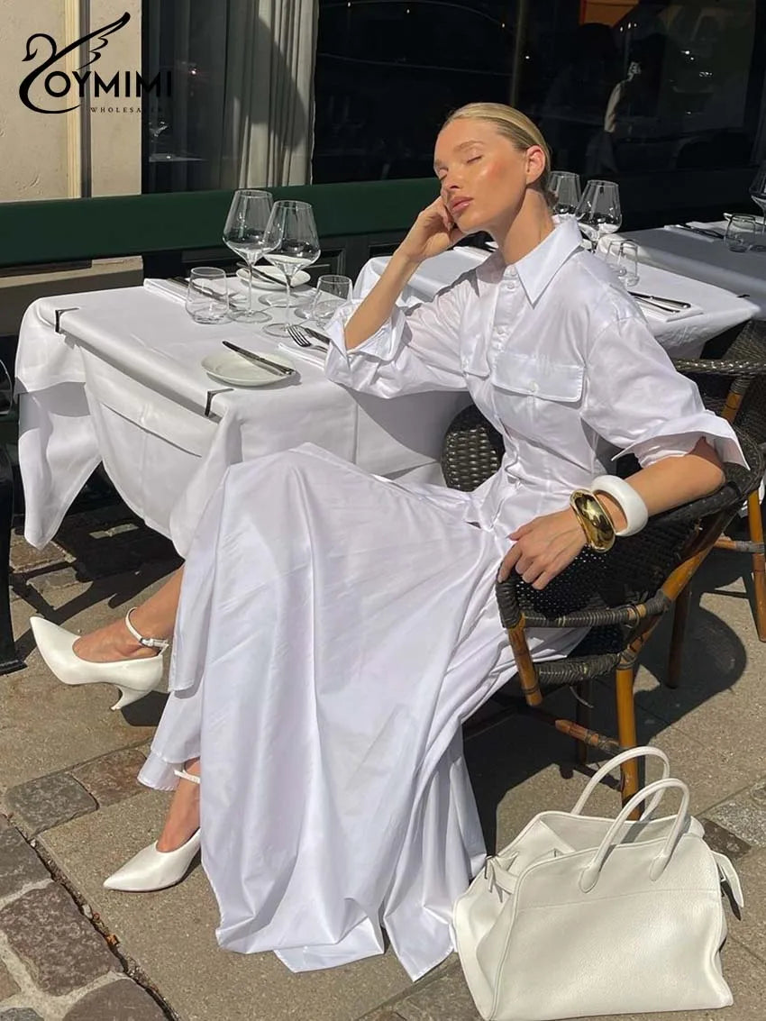 [Celestine Lapel Maxi Dress]