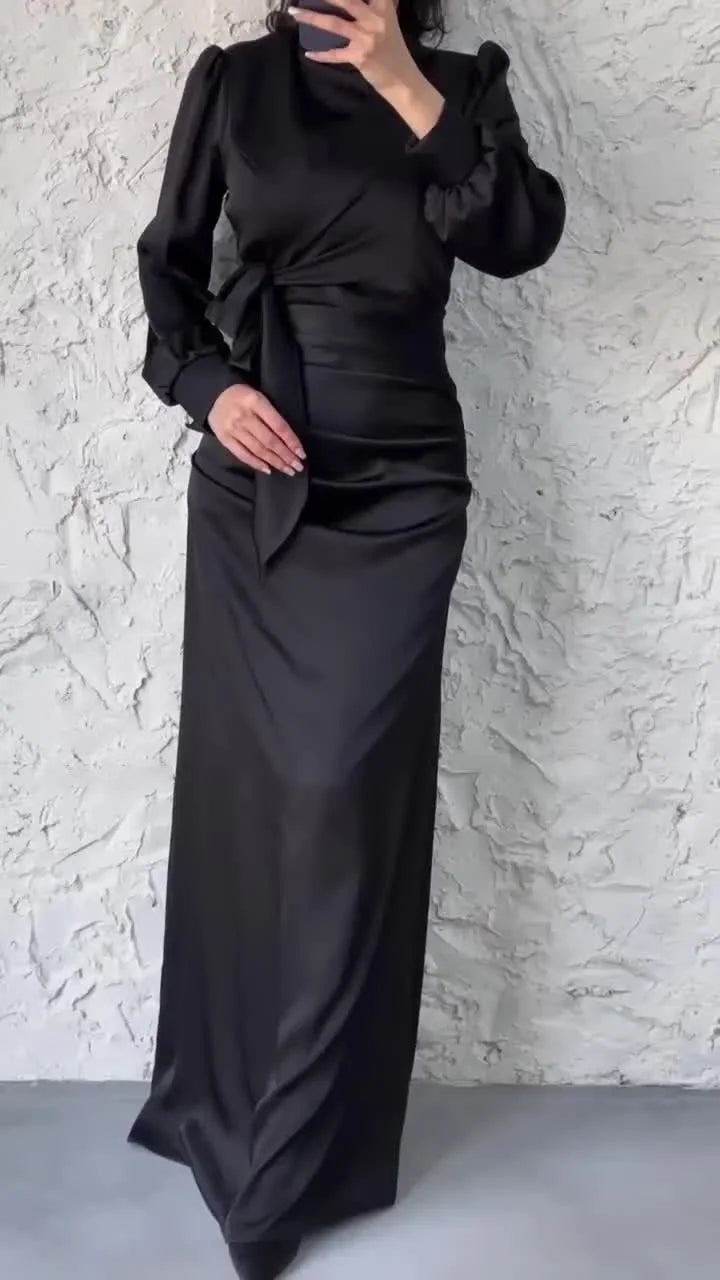 Lysandra Slim Satin Evening Dress