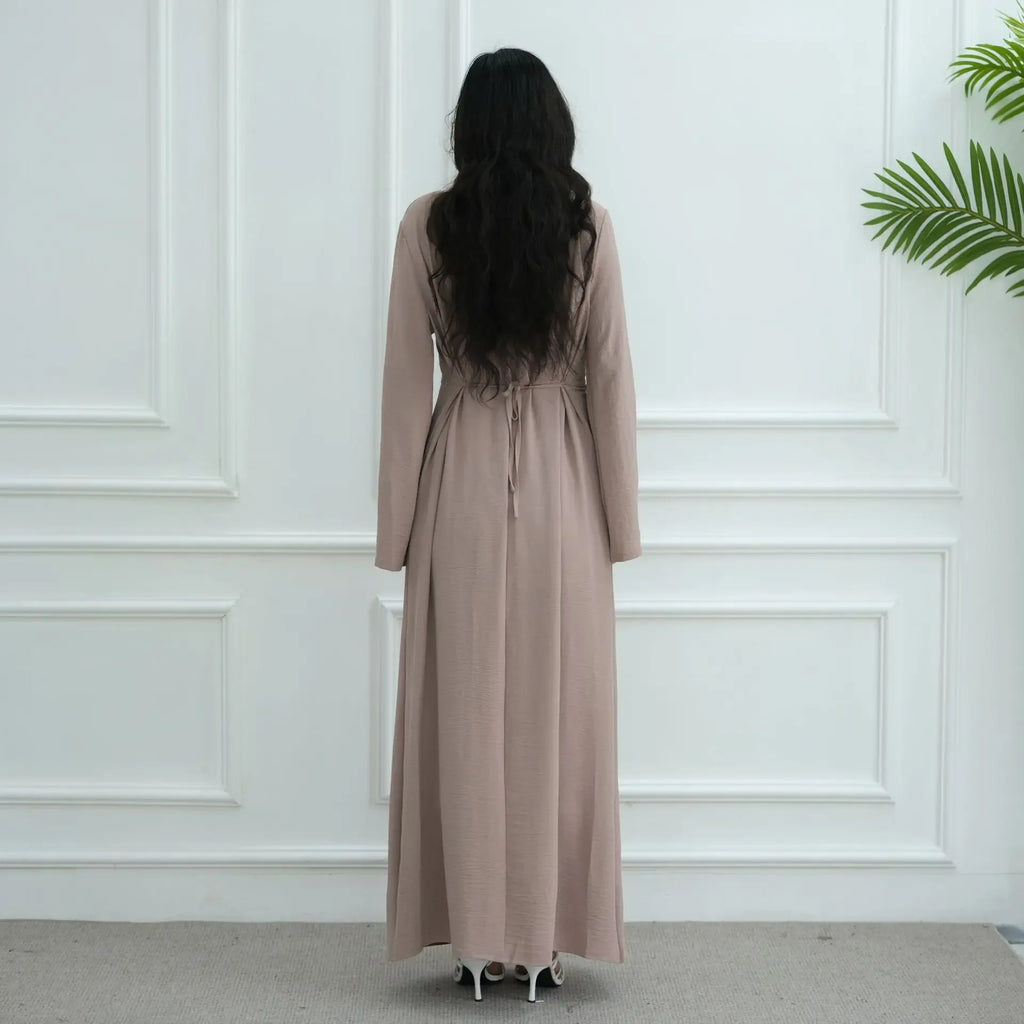 Arabic-Inspired Flow Robe with Draped Silhouette