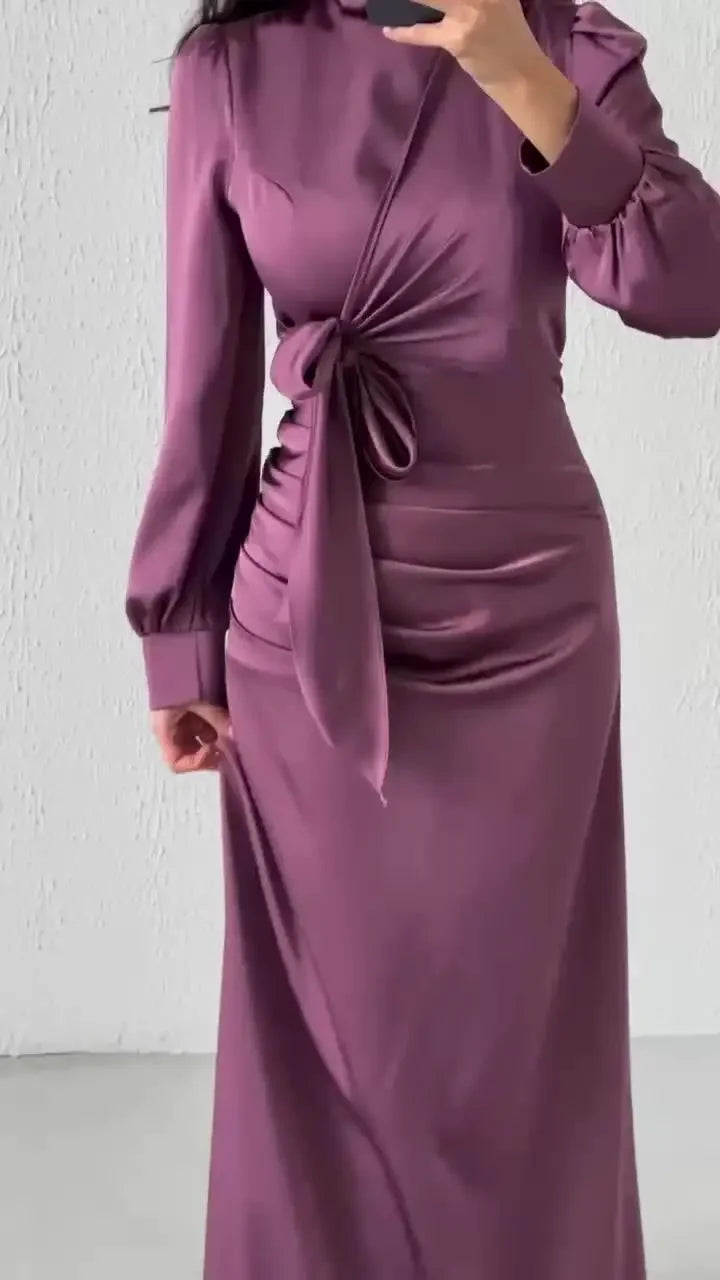 Lysandra Slim Satin Evening Dress