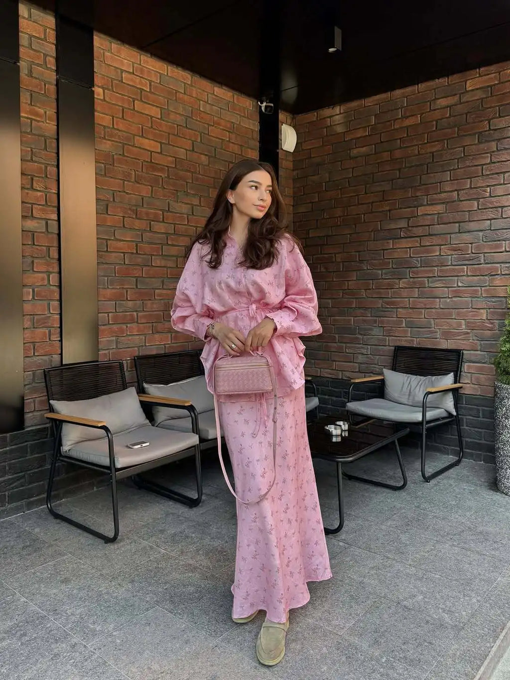 Blossom Vale— Long-Sleeve Floral Maxi Set