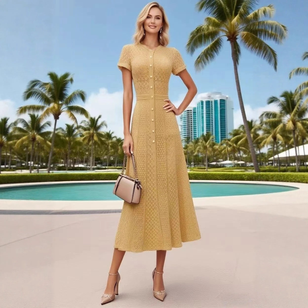 The Évra Dress – Refined Spring Knit Dress