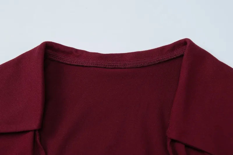 The Valora Dress — Polo Collar Ruched Maxi