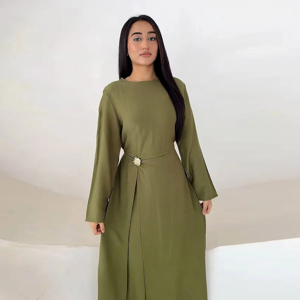 Arabic-Inspired Flow Robe with Draped Silhouette