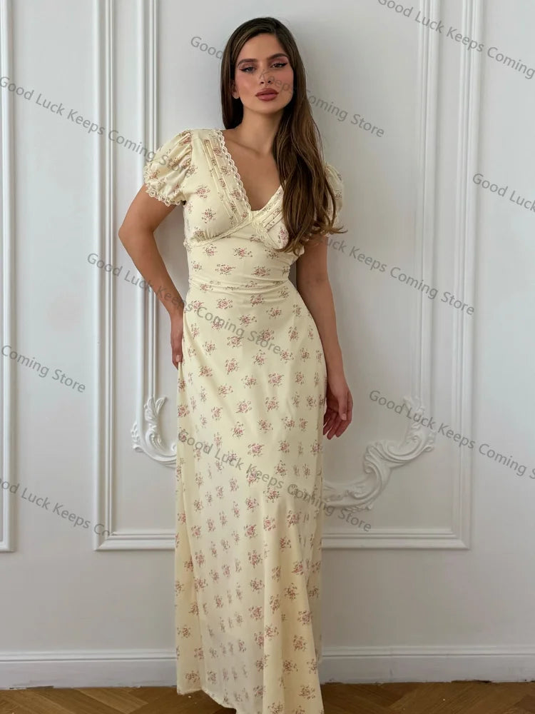 Buttercup Trail — Lacy Tie-Back Maxi