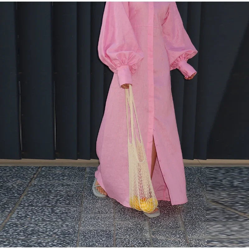 [The Veyra Timeless Button-Front Dress]