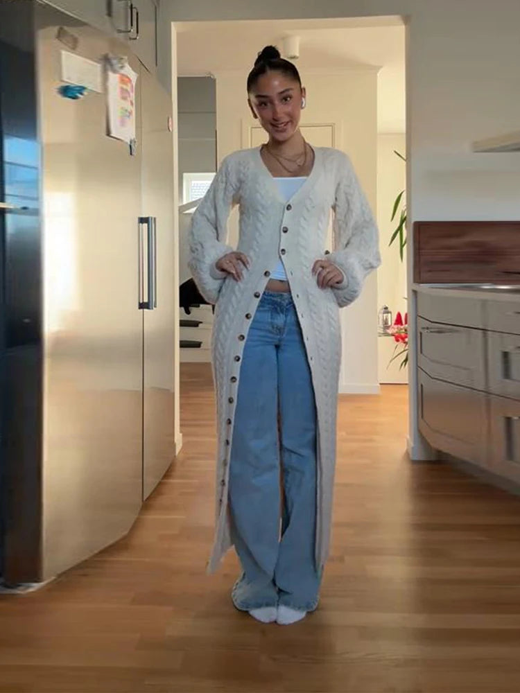 The Camille Dress - Tailored Knit Cardigan Midi