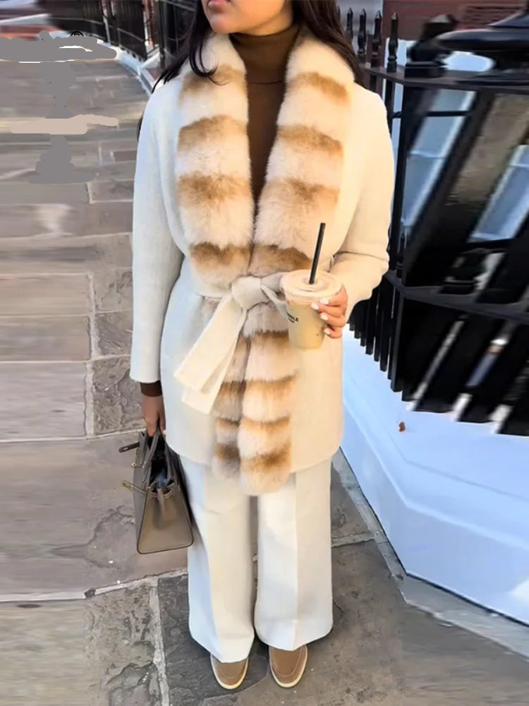 Frosted Cloud Coat– Dreamy Lace-Up Luxury