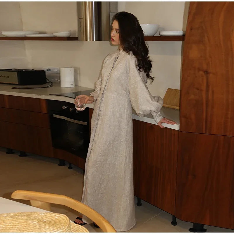 [The Veyra Timeless Button-Front Dress]