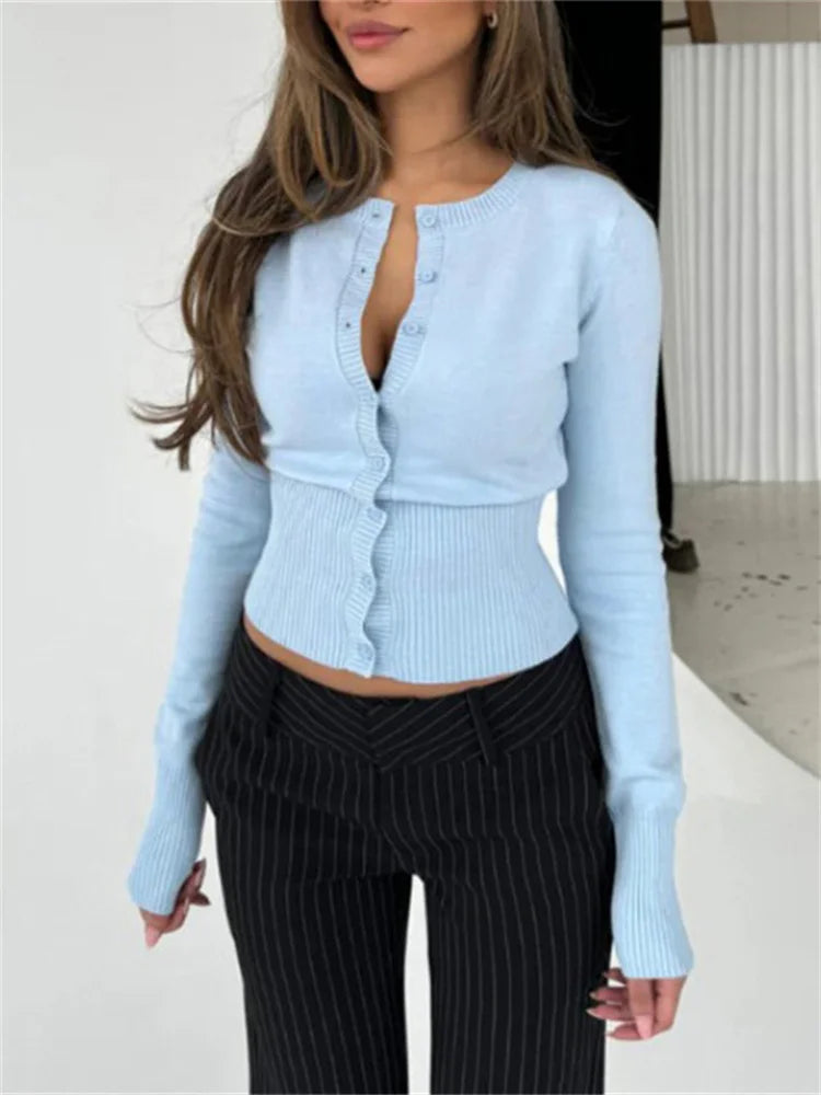 The Coralie Cardigan – Slim Ribbed Knit