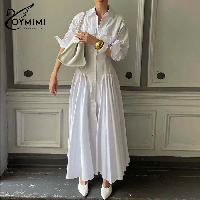 [Celestine Lapel Maxi Dress]