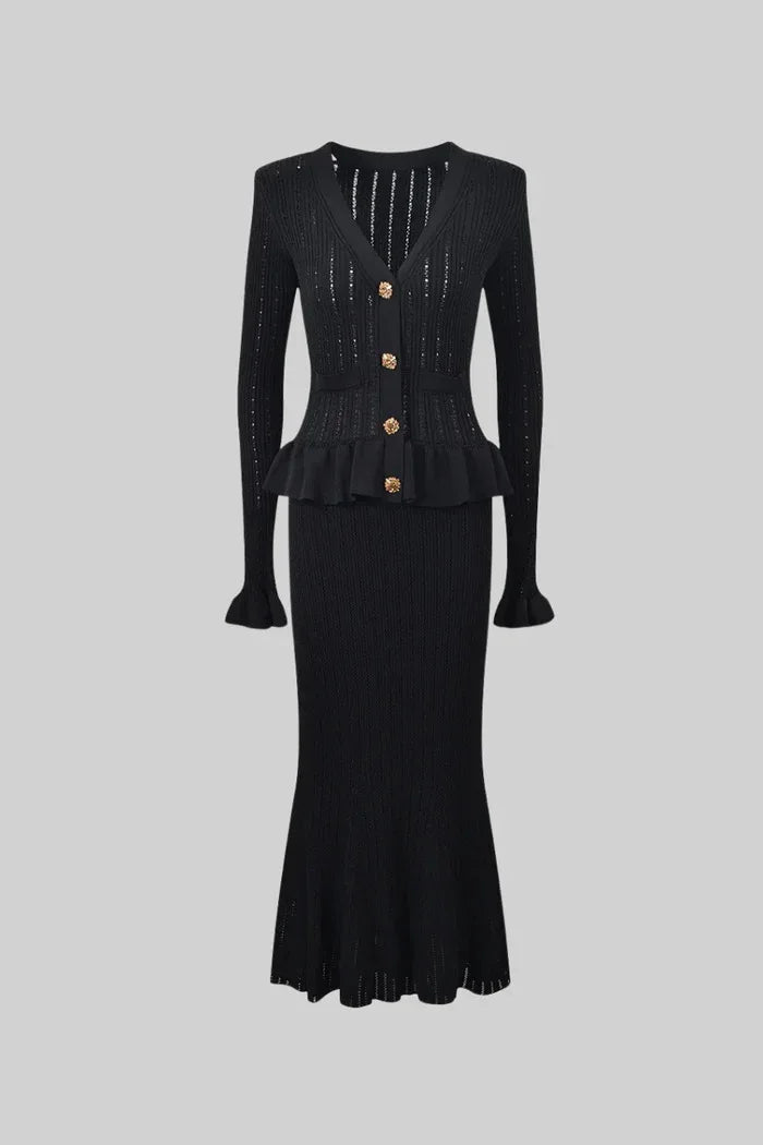 Evelyne Cardigan & Skirt Duo