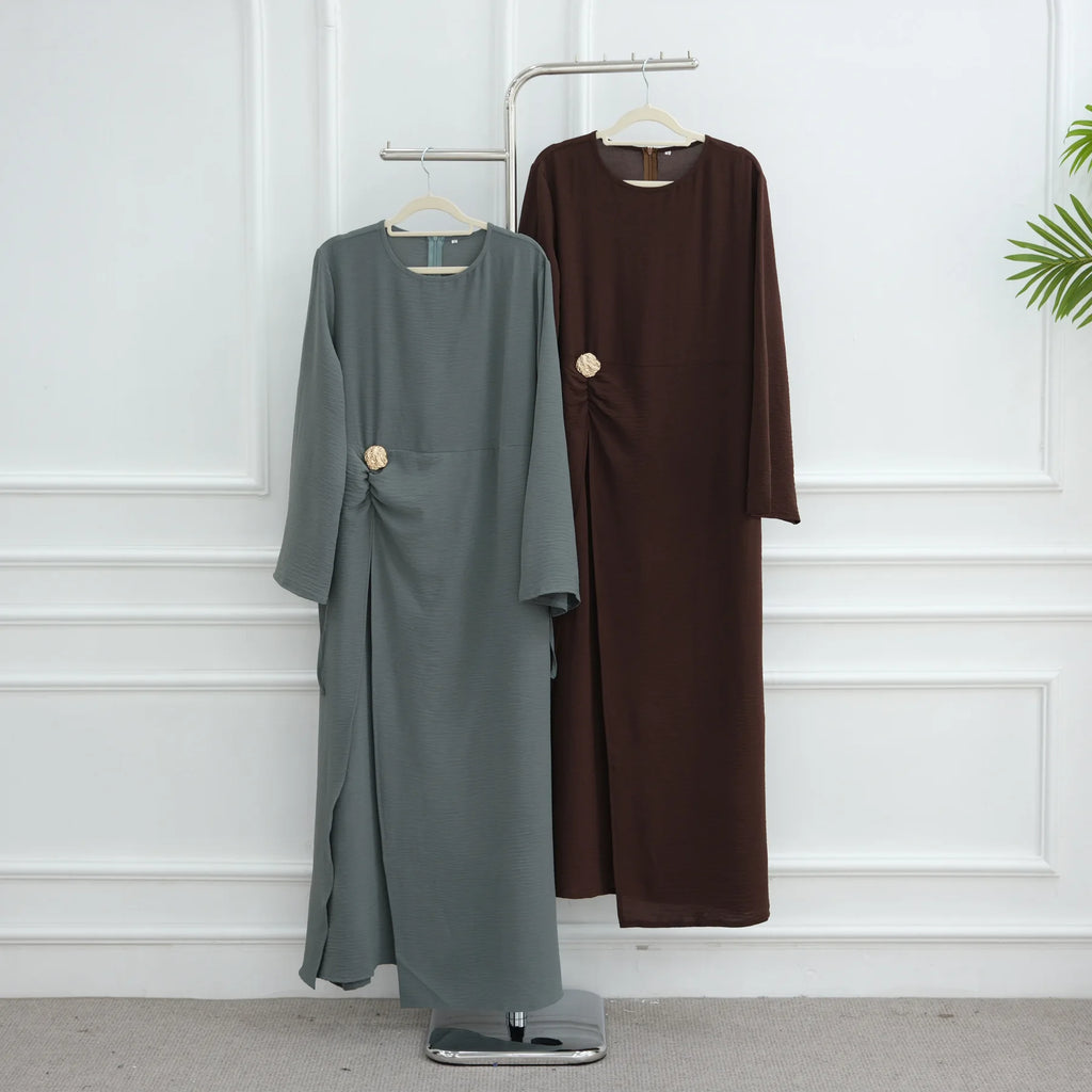 Arabic-Inspired Flow Robe with Draped Silhouette