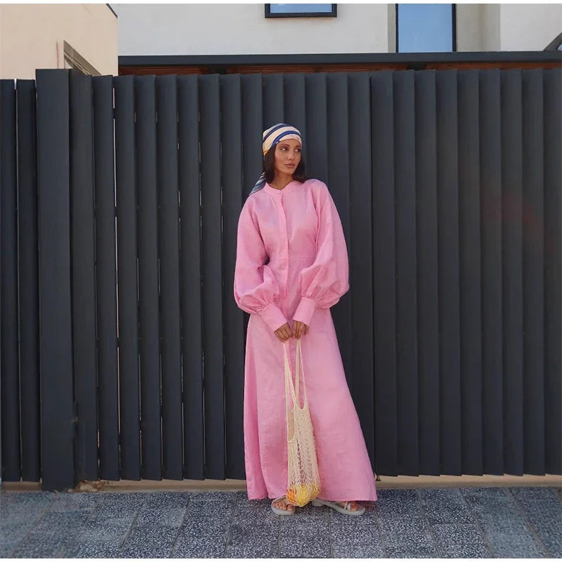 [The Veyra Timeless Button-Front Dress]