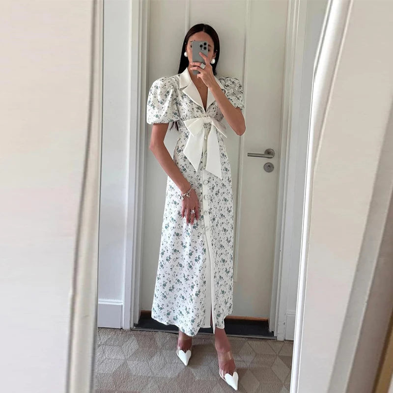 Ella-Louise  — White-hem Floral Midi