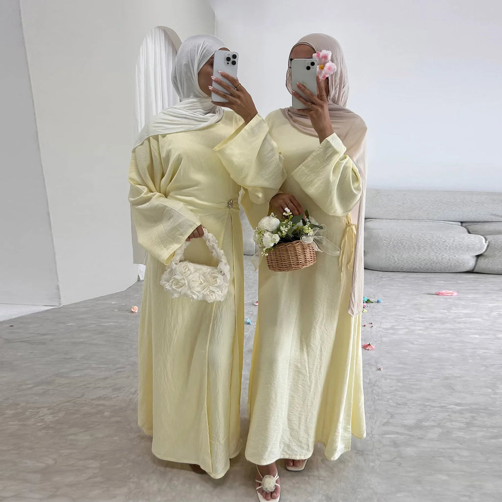 Arabic-Inspired Flow Robe with Draped Silhouette