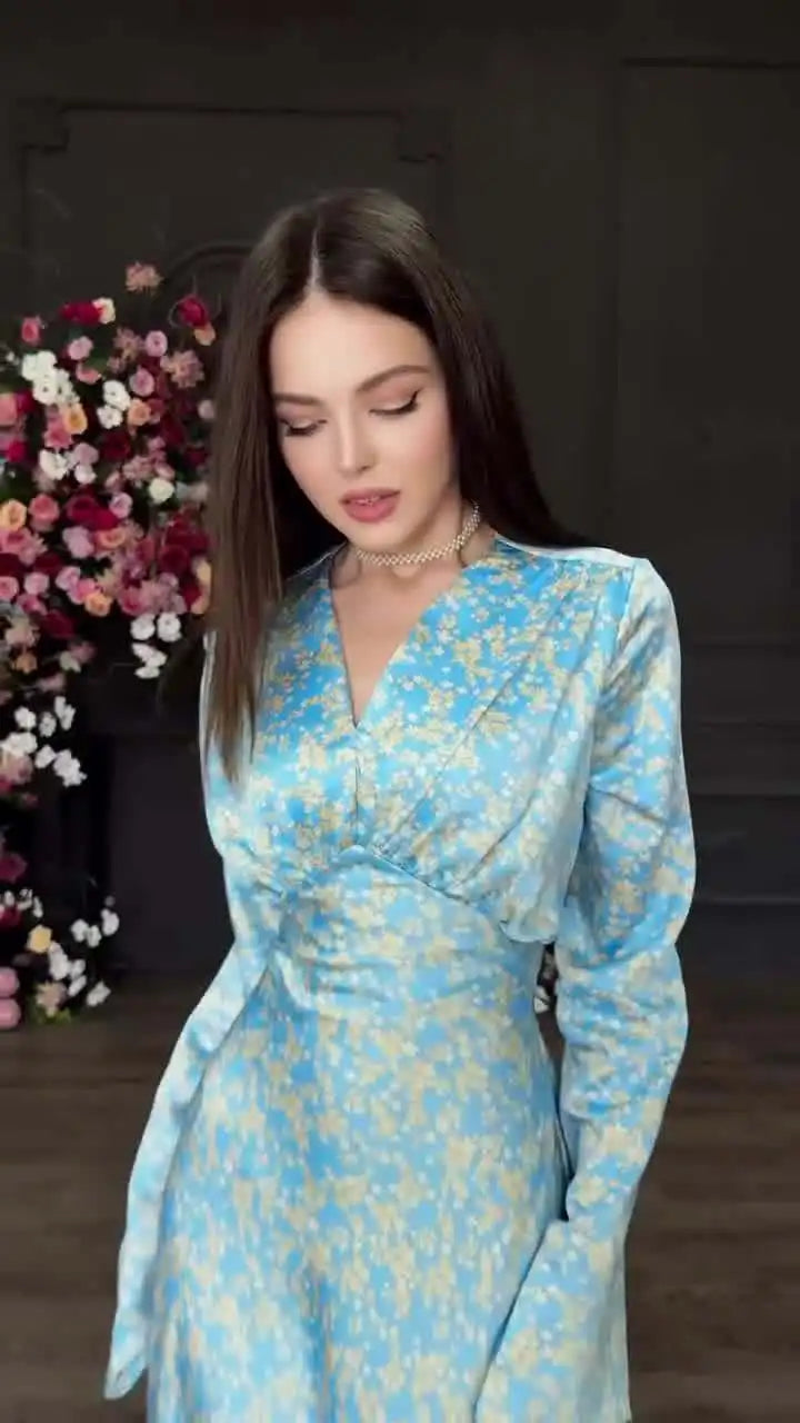 The Miralyn Maxi– Floral Pattern with Sculpted Waist