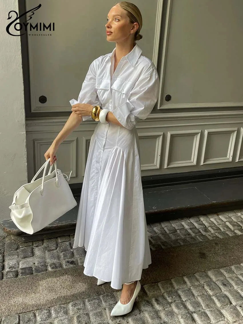 [Celestine Lapel Maxi Dress]