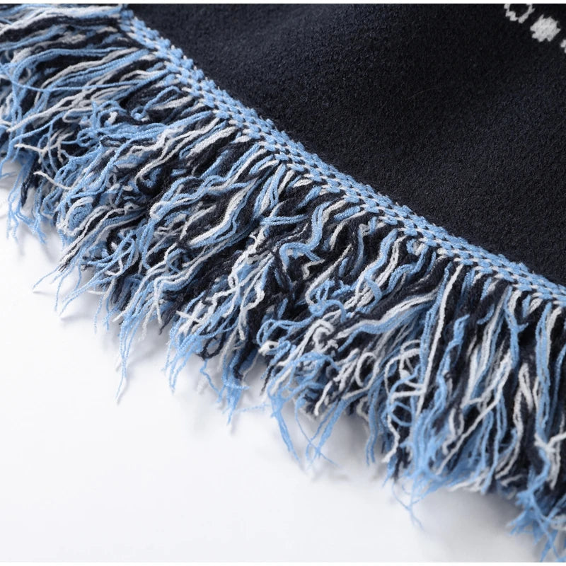 Pattern Knit with Lace-Up Front