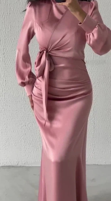 Lysandra Slim Satin Evening Dress