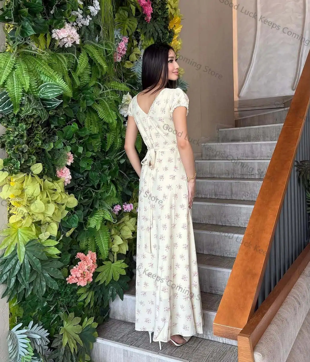 Buttercup Trail — Lacy Tie-Back Maxi