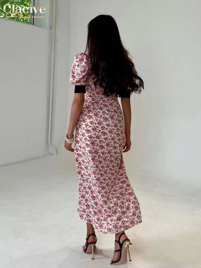 Petale Noir - Floral Doll-Collar Midi