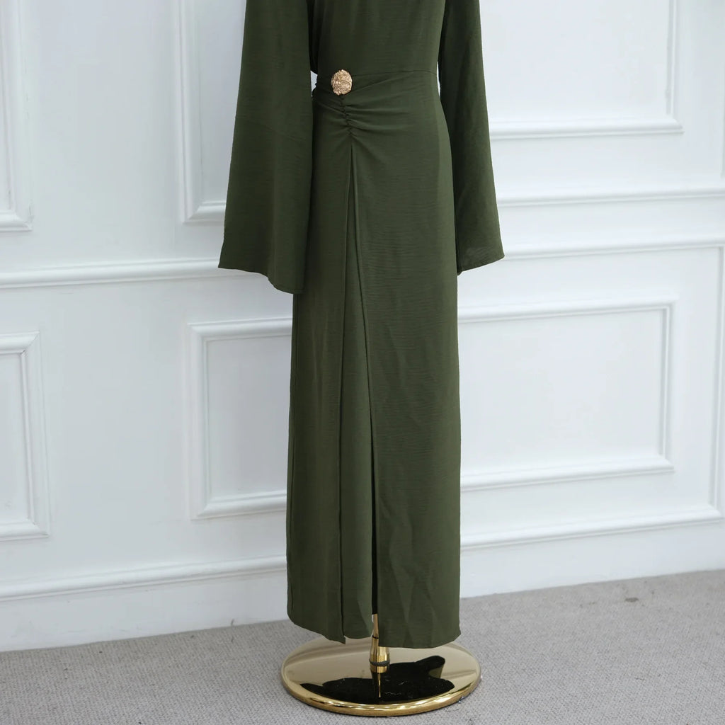 Arabic-Inspired Flow Robe with Draped Silhouette