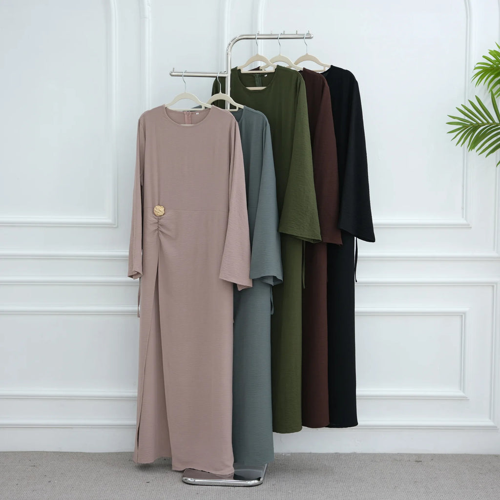 Arabic-Inspired Flow Robe with Draped Silhouette