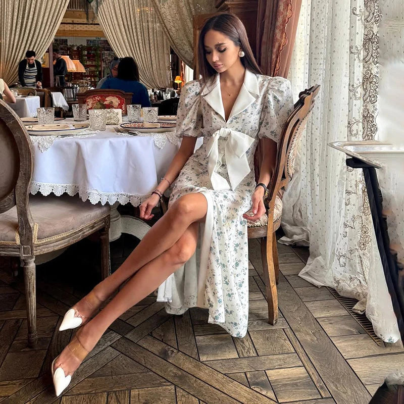 Ella-Louise  — White-hem Floral Midi