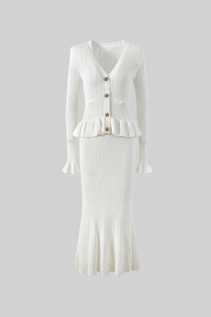 Evelyne Cardigan & Skirt Duo