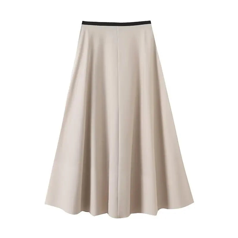 The Arabella Contrast Side-Zip Skirt