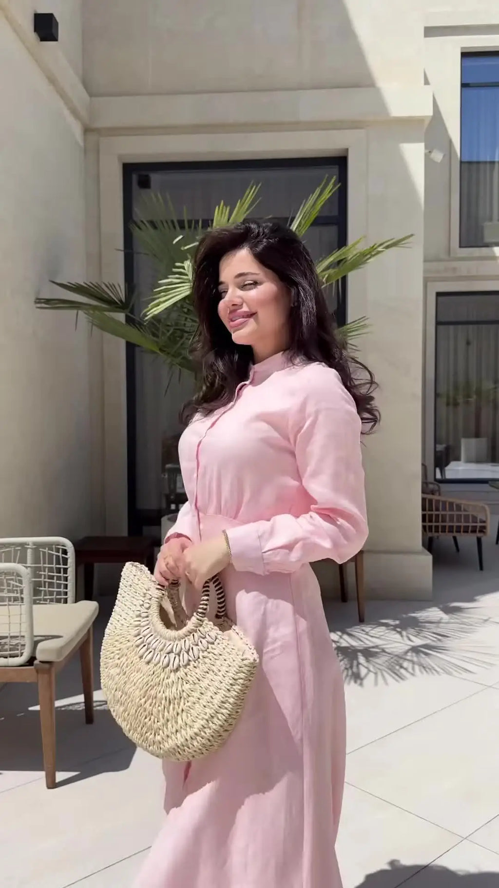 The Calistra Maxi- High-Collar Minimalist Robe