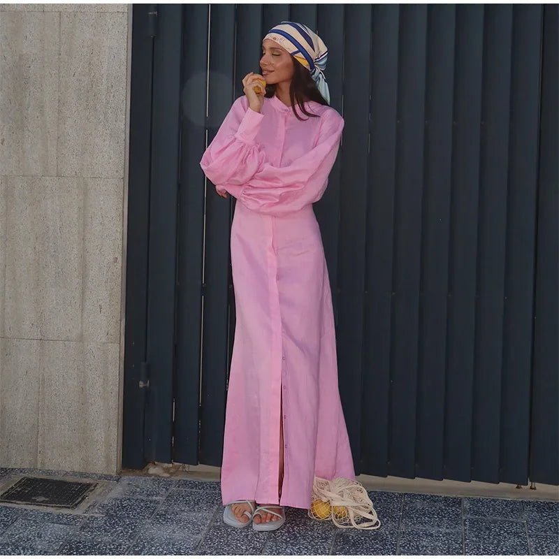 [The Veyra Timeless Button-Front Dress]