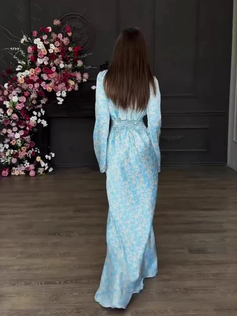 The Miralyn Maxi– Floral Pattern with Sculpted Waist