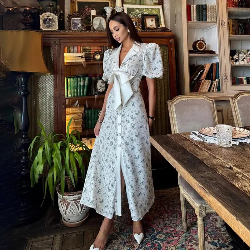 Ella-Louise  — White-hem Floral Midi