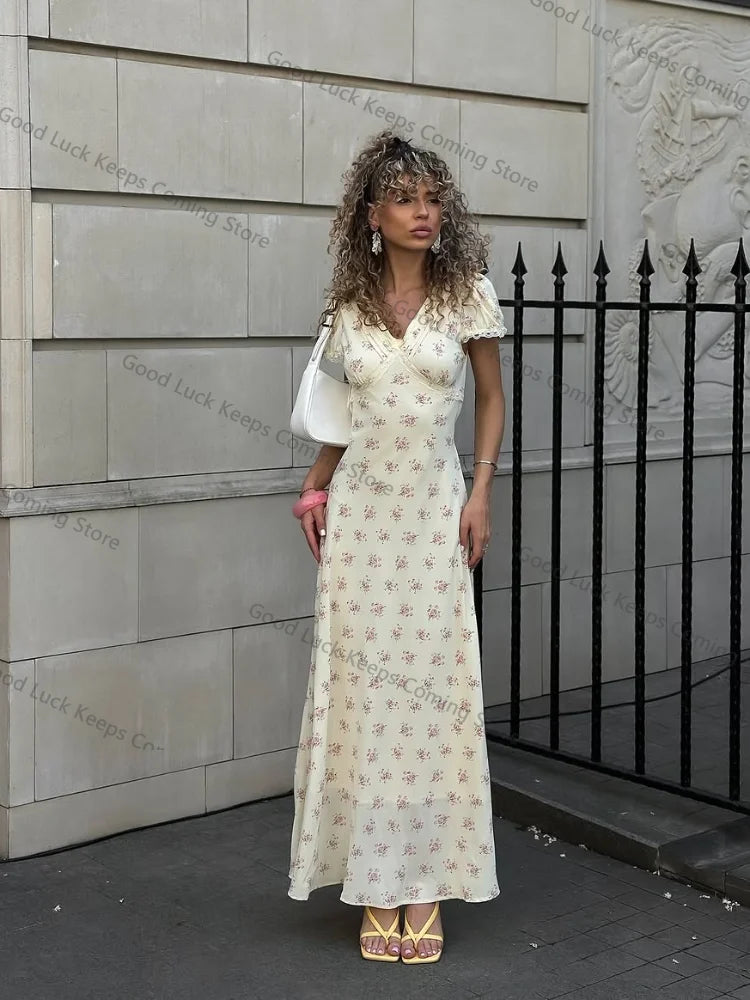 Buttercup Trail — Lacy Tie-Back Maxi