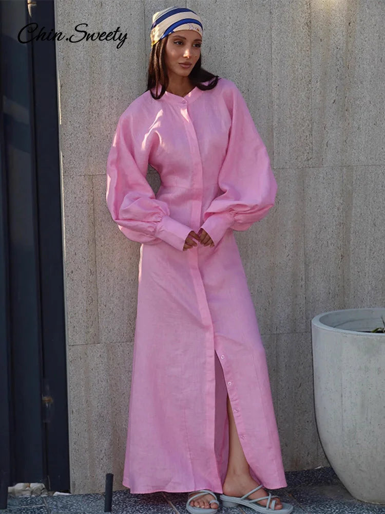 [The Veyra Timeless Button-Front Dress]