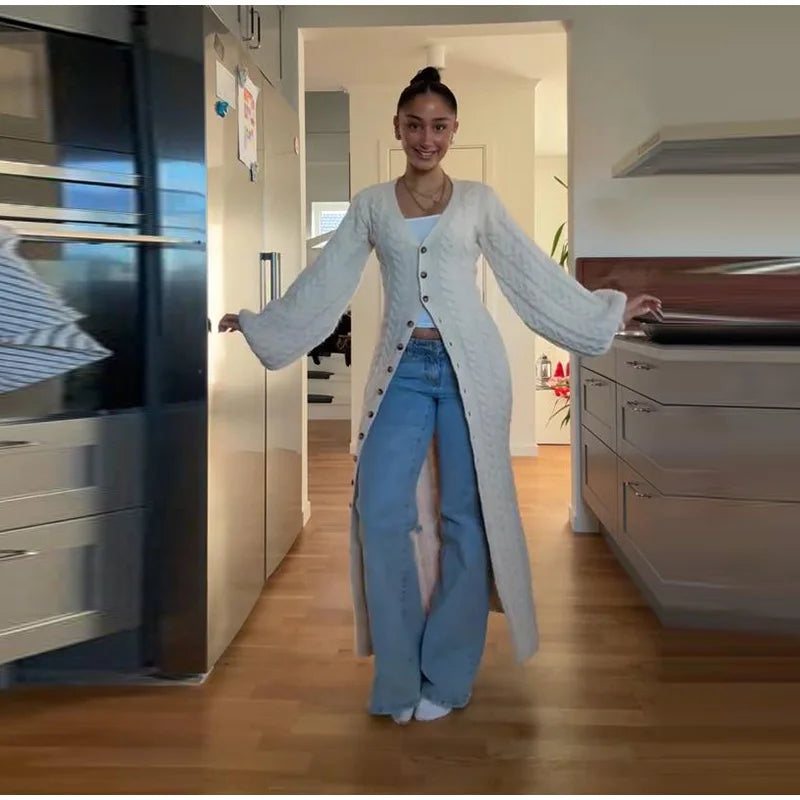 The Camille Dress - Tailored Knit Cardigan Midi