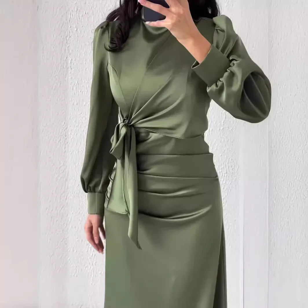 Lysandra Slim Satin Evening Dress