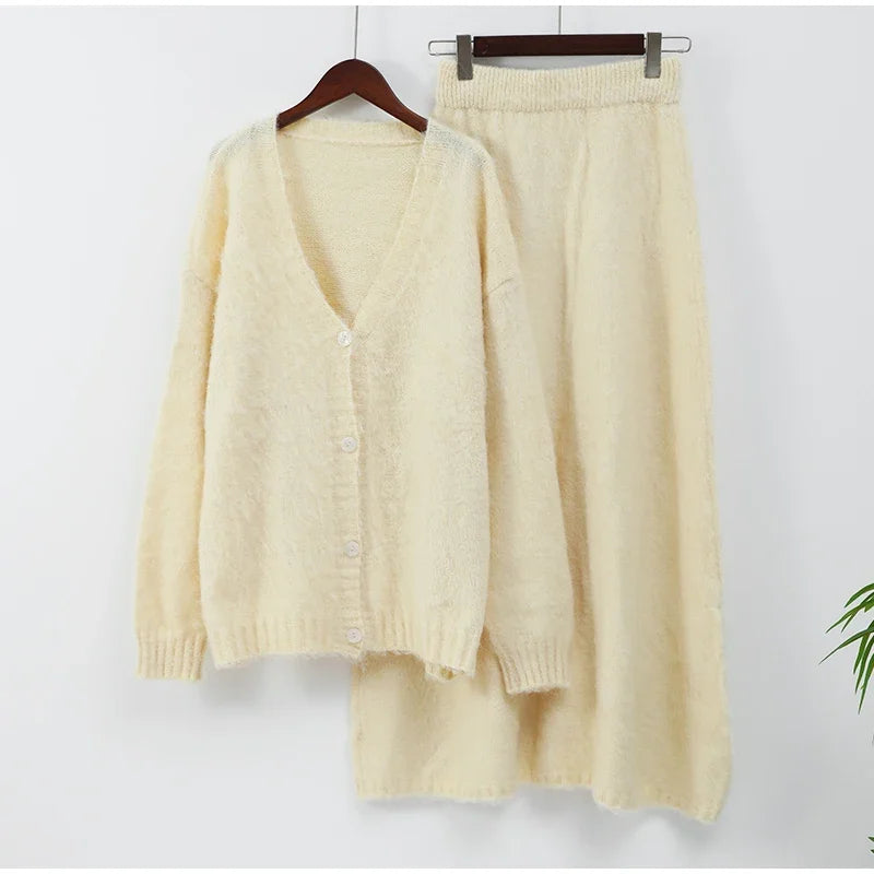 The Adrastine Set – Single-Breasted Knit Co-ord