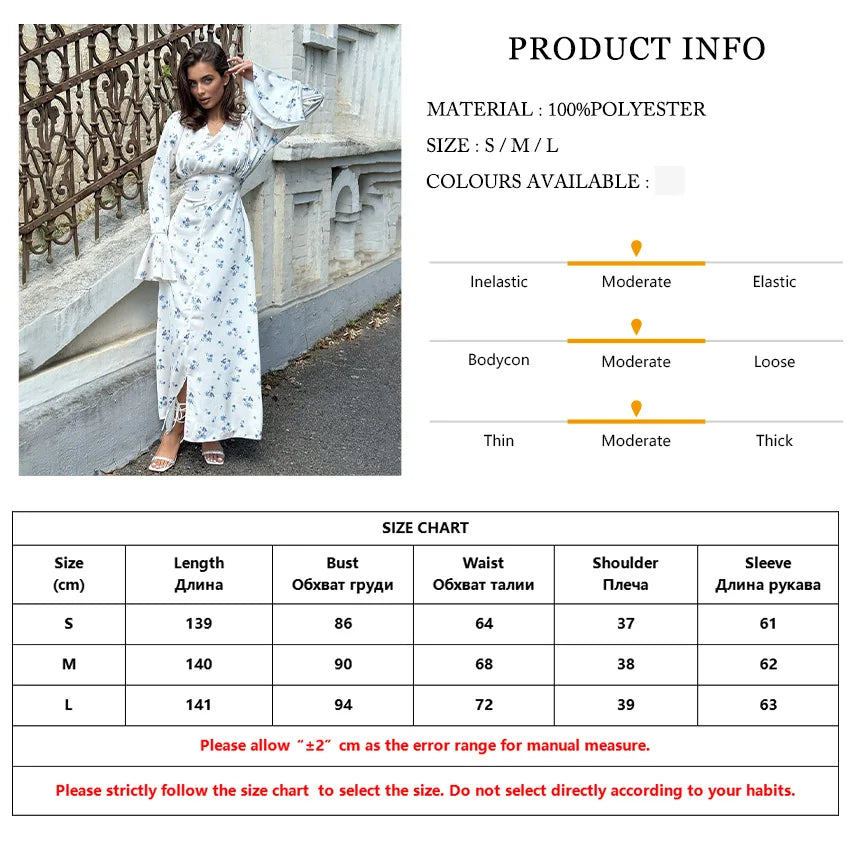 The Côte Bleue Dress - White Floral Tie-Waist Maxi