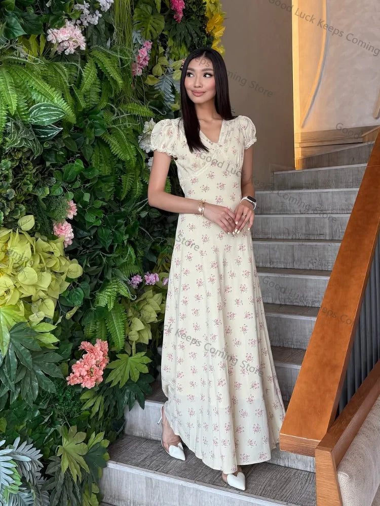 Buttercup Trail — Lacy Tie-Back Maxi