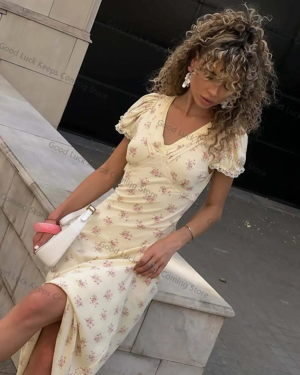 Buttercup Trail — Lacy Tie-Back Maxi