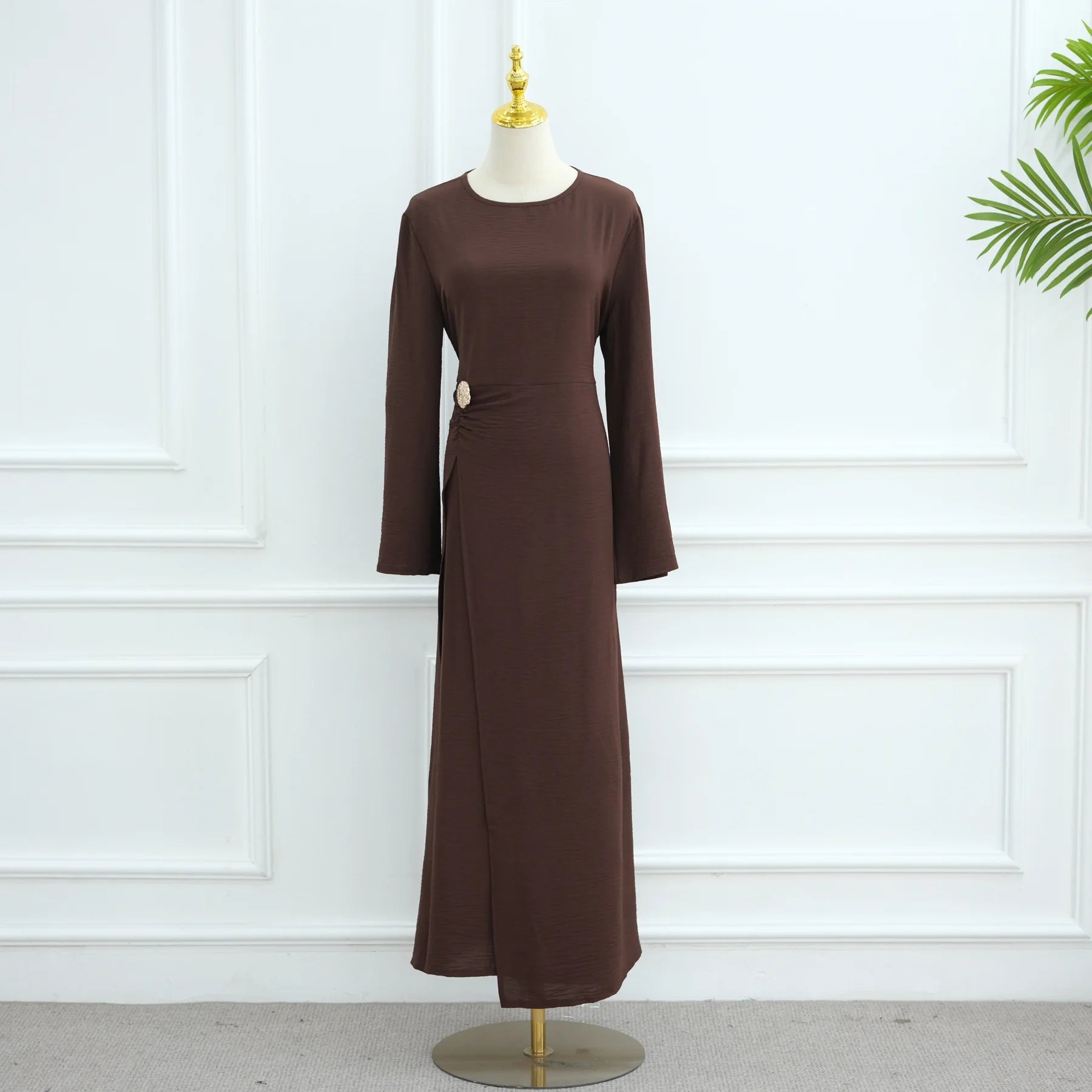 Arabic-Inspired Flow Robe with Draped Silhouette