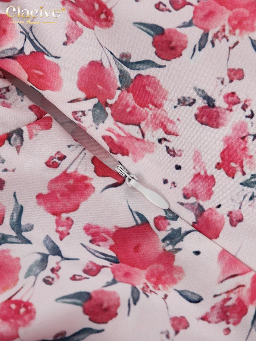 Petale Noir - Floral Doll-Collar Midi