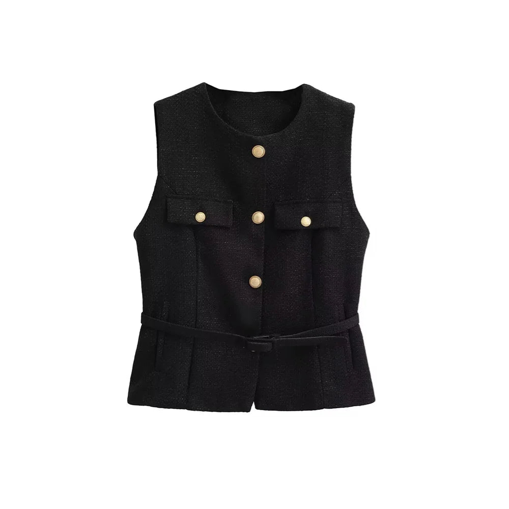 The Elara Minimalist Buckle Tank