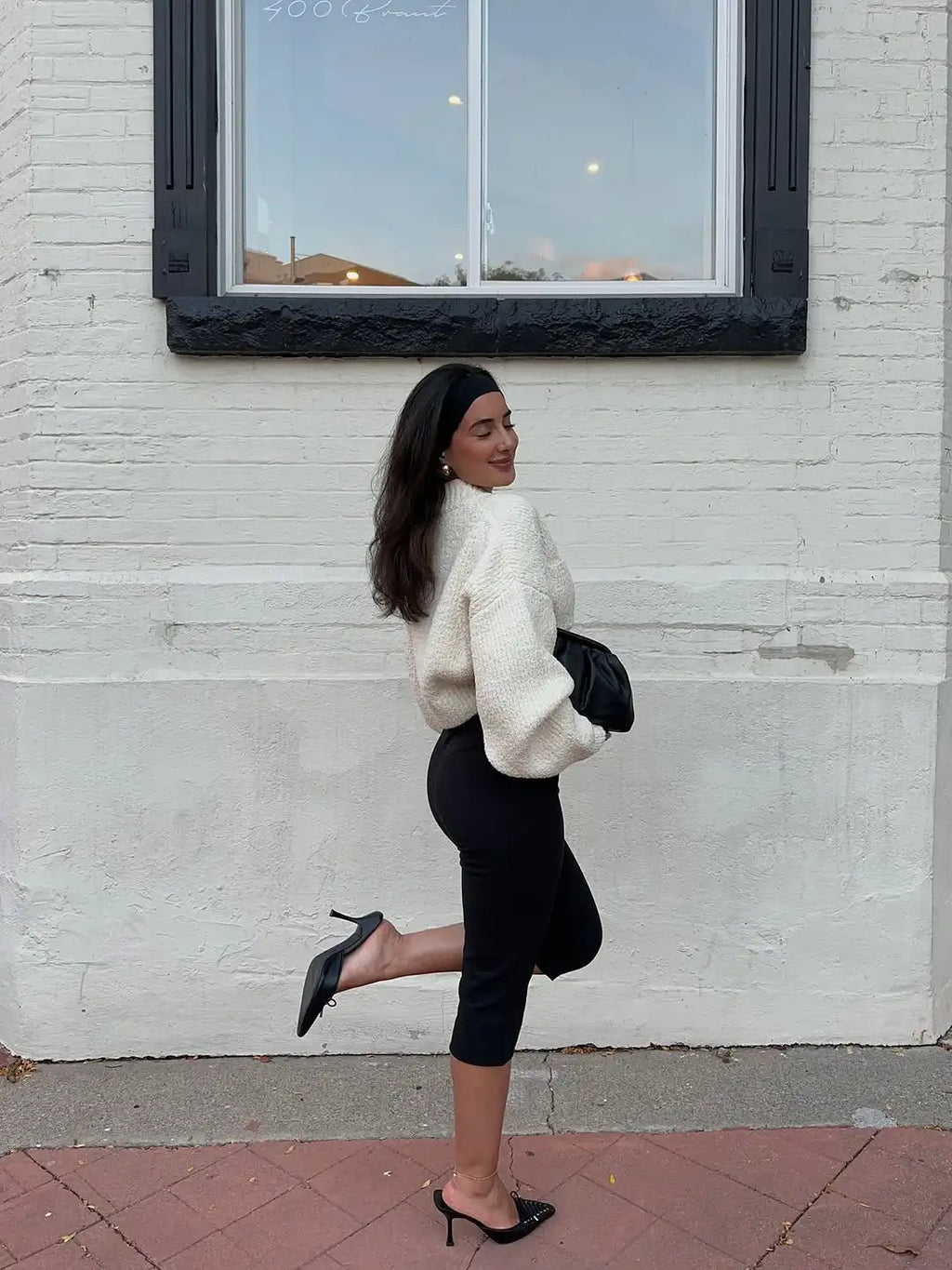The Rhiannon Button-Up Cardigan – Quilted Knit Cardigan in Elegant Winter Ivory