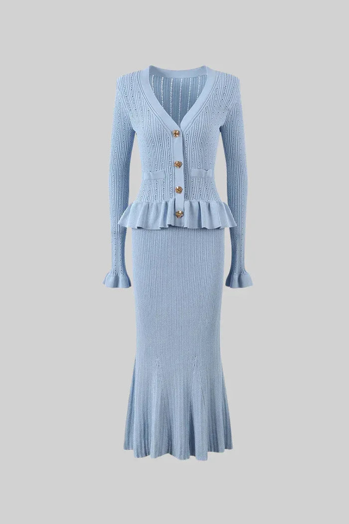 Evelyne Cardigan & Skirt Duo