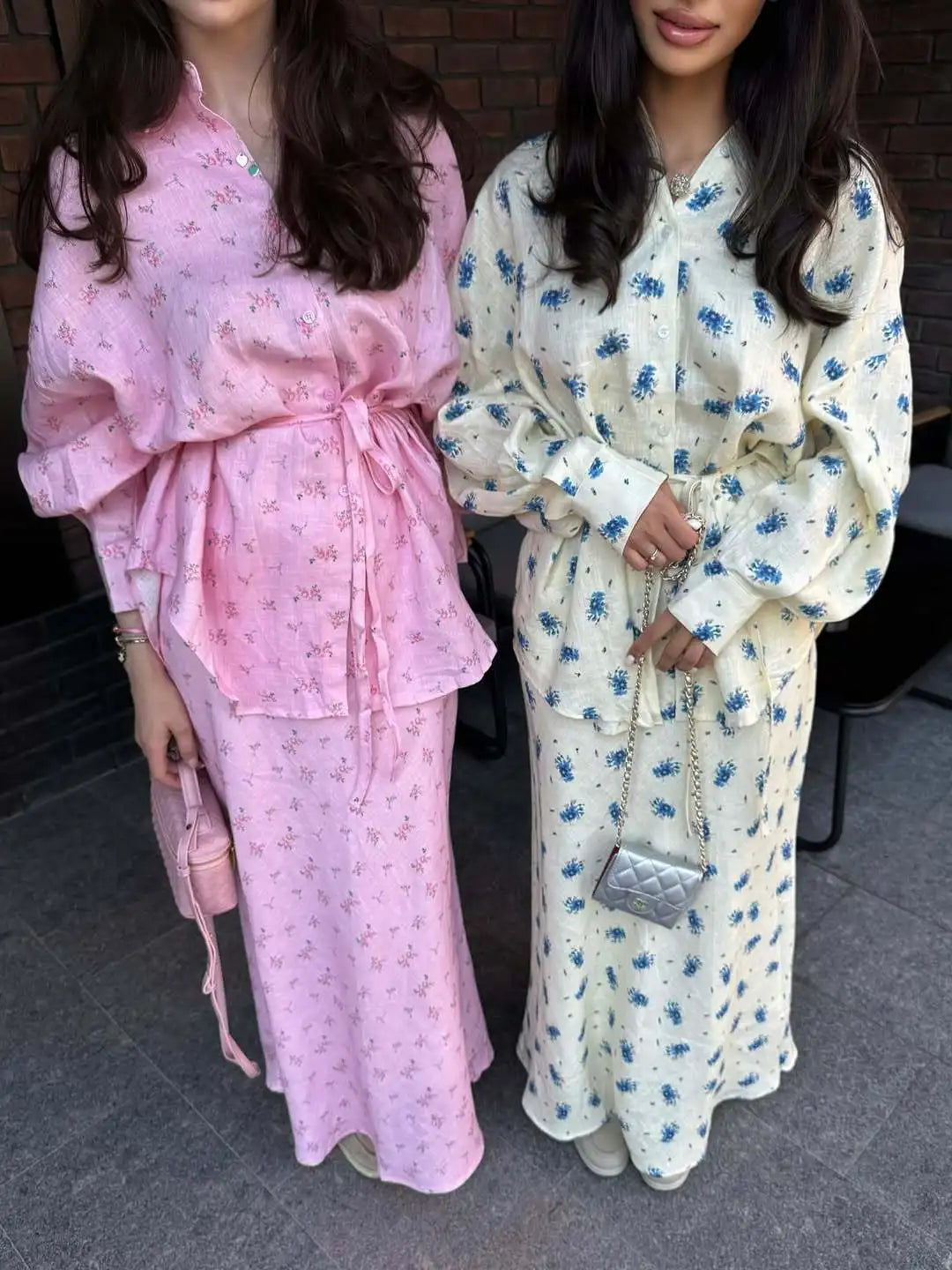 Blossom Vale— Long-Sleeve Floral Maxi Set