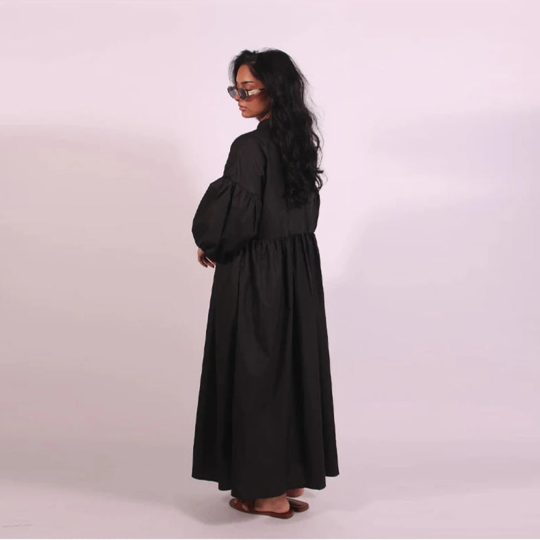 Mireille Casual Chic Lantern Sleeve Dress